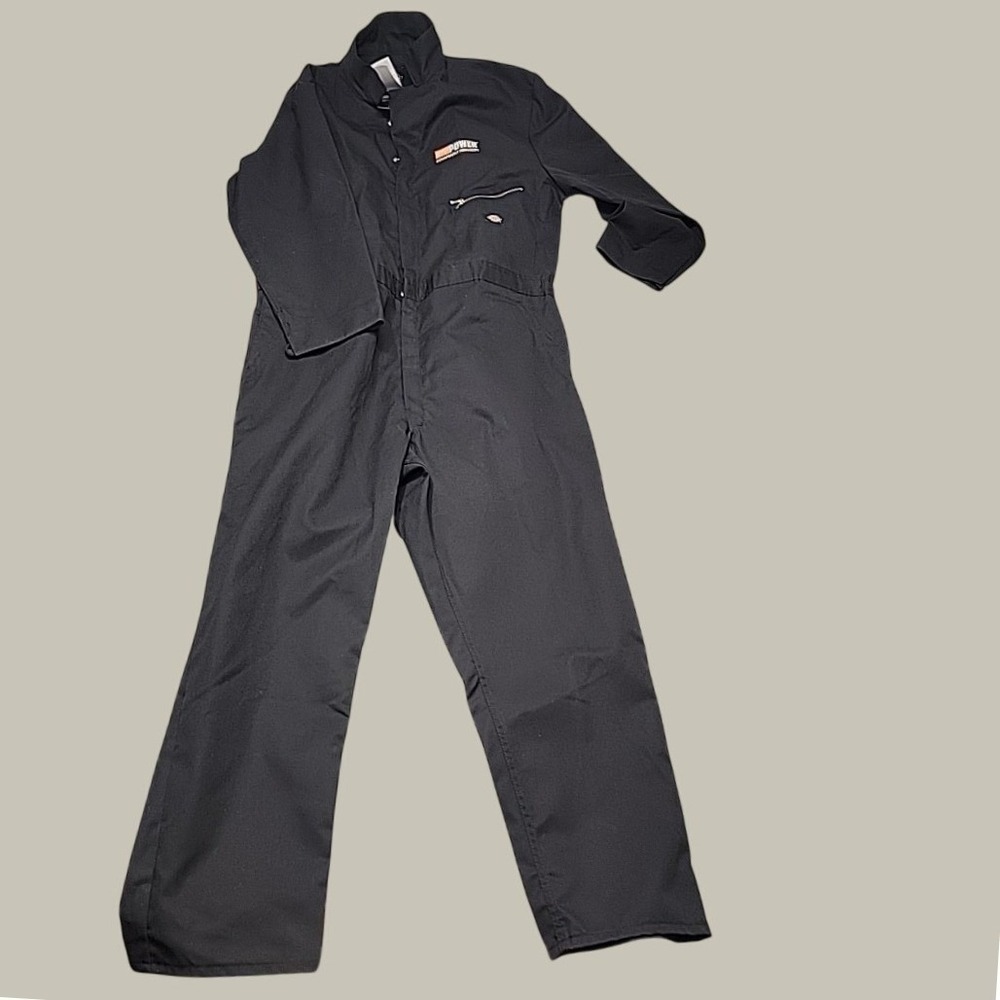 Dickies Coverall Mens 2XL R Black W416B3A Long Sleeve Deluxe Workwear Uniform